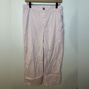 Wild Fable Baby Pink Loose Fit Pants with Elastic Waist, Size Medium